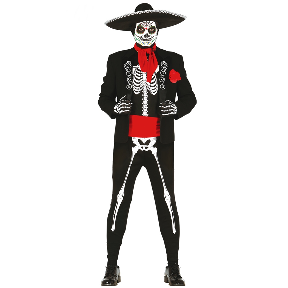 astronomía montón deletrear Disfraz Esqueleto Mexicano Adulto - Comprar Online {Miles de Fiestas}