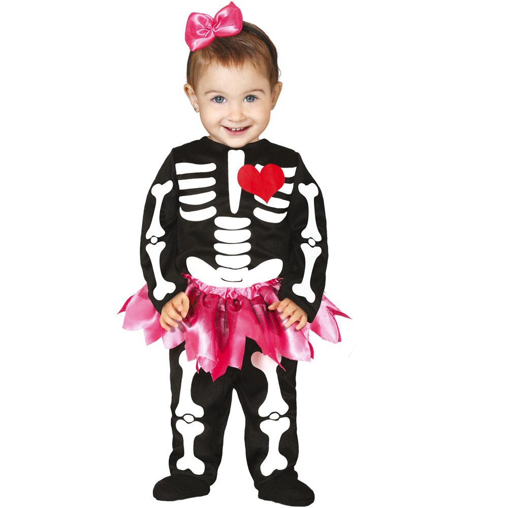 Disfraz Esqueleto Tutú Rosa Bebé