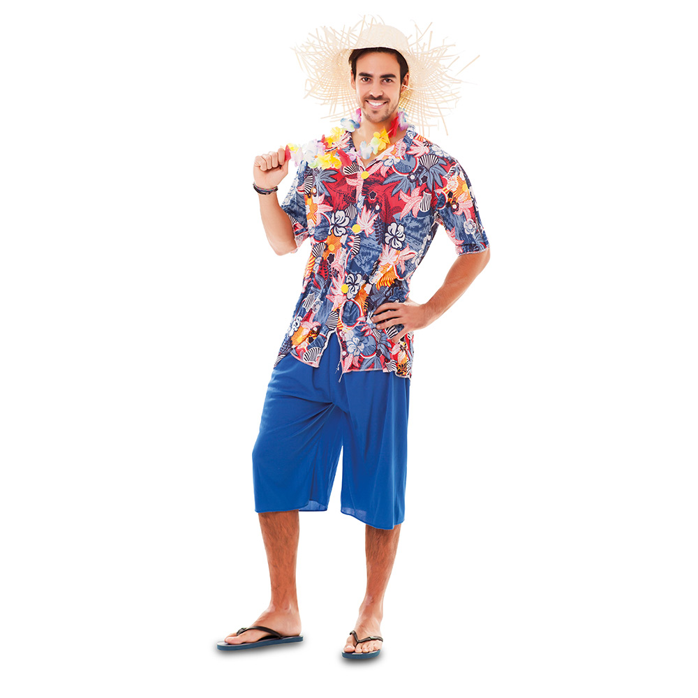 A tiempo instante garrapata Disfraz Hawaiano Adulto - Comprar Online {Miles de Fiestas}