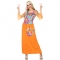 Disfraz Hippie Naranja Mujer