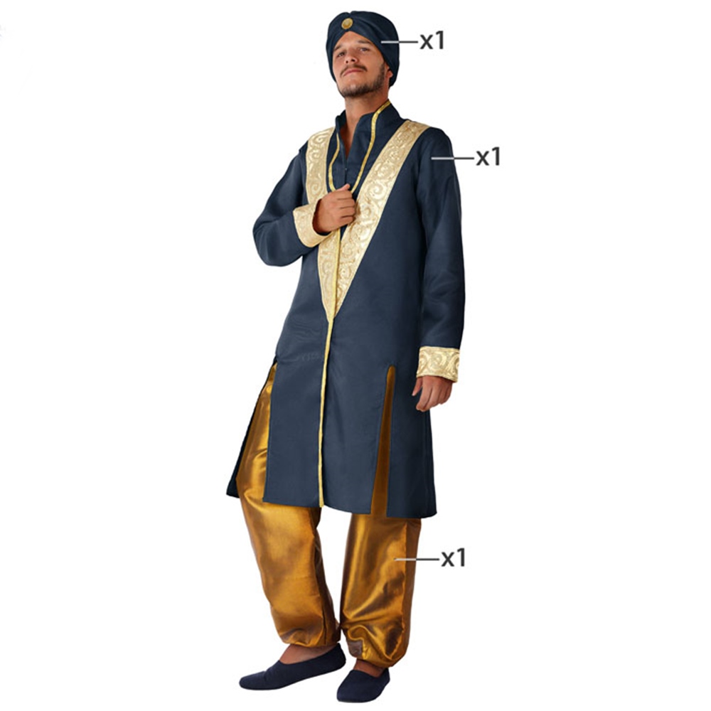 Disfraz hindu barato Bengali para hombre talla