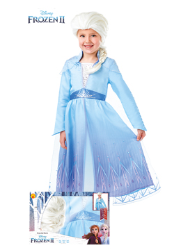 Disfraz Elsa con Peluca Frozen Infantil