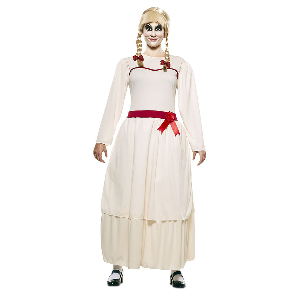 Alentar corte largo Embutido Disfraz Muñeca Siniestra Adulto】- ⭐Miles de Fiestas⭐ - 24 H ✓