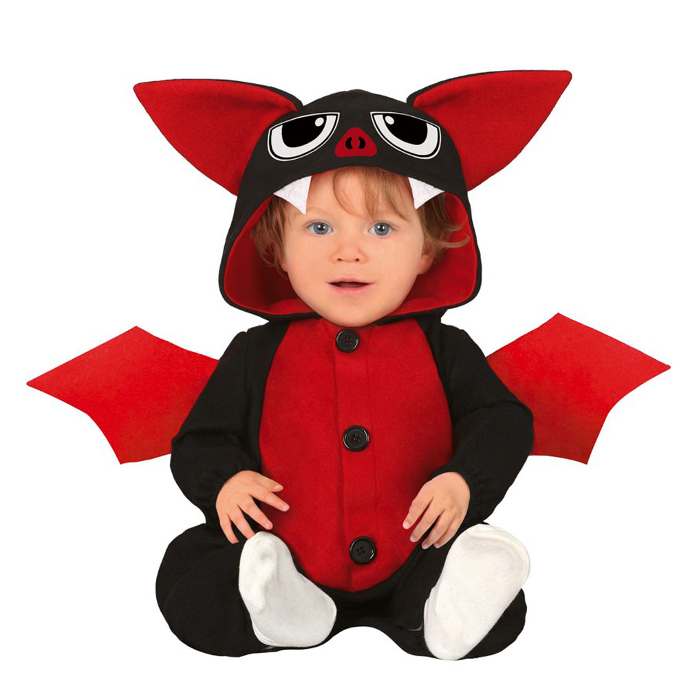 Disfraz Murciélago Rojo y Negro Bebé
