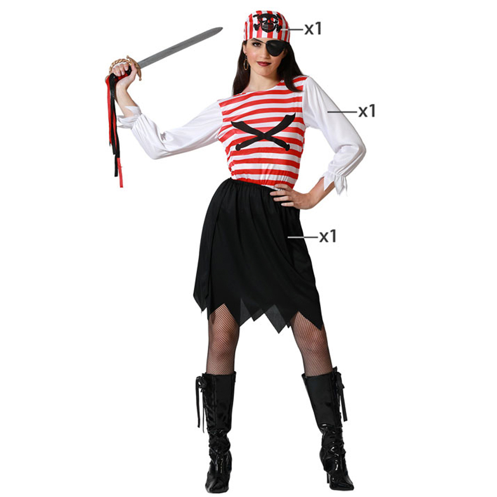 Disfraz de Pirata con Falda para Mujer