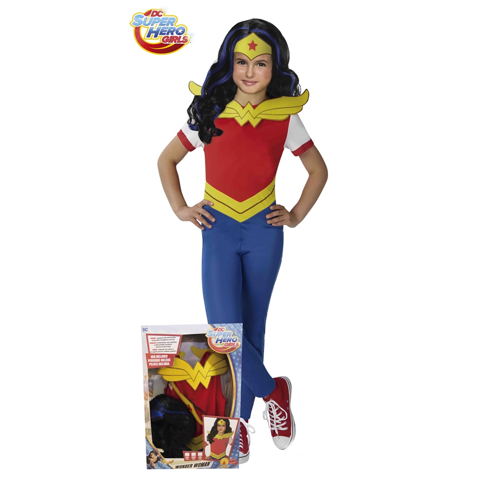 Disfraz Wonder Woman con Peluca Infantil