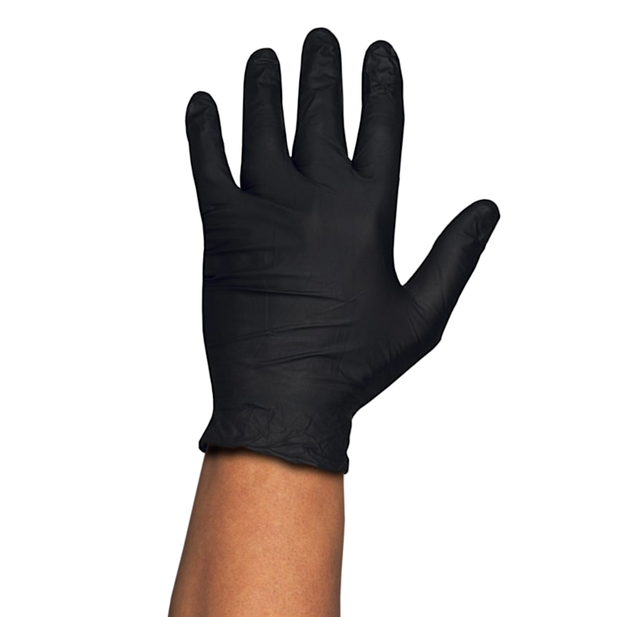 Guantes de nitrilo negros - M 100 ud - Rubberex