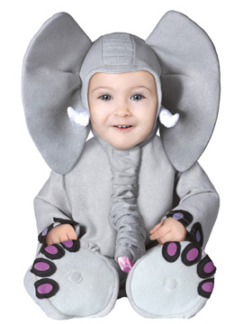 Disfraz Elefante Gris Bebé