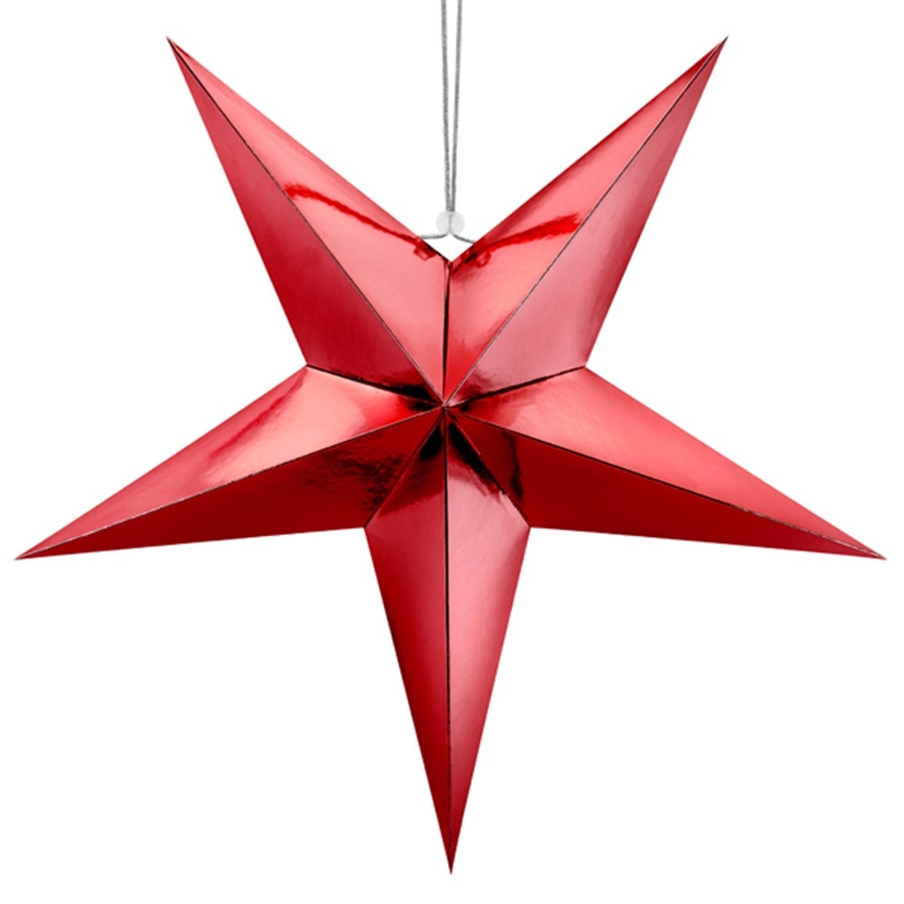Estrella Decorativa de Papel Roja 70 cm