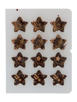 Decoraciones de Chocolate Estrellas 3,5 cm 12 ud