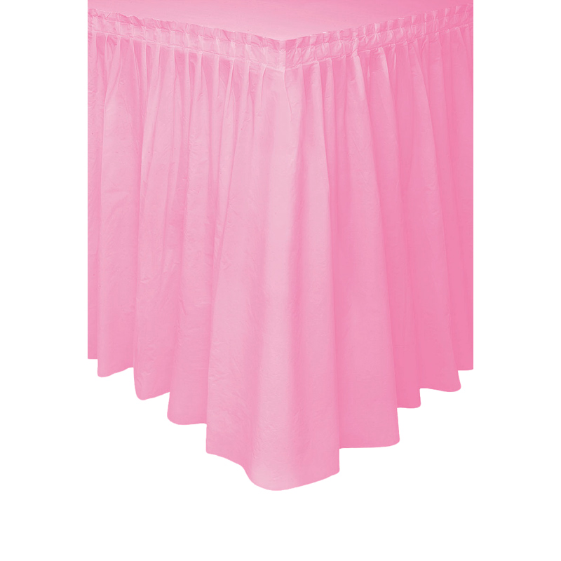Falda de Plástico para Mesa Rosa