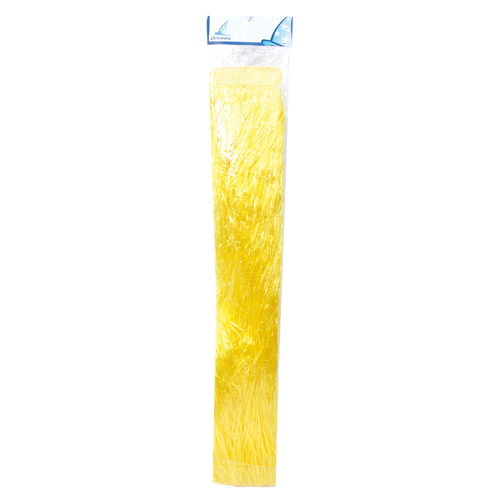 Falda hawaiana amarilla de 80 cm de largo