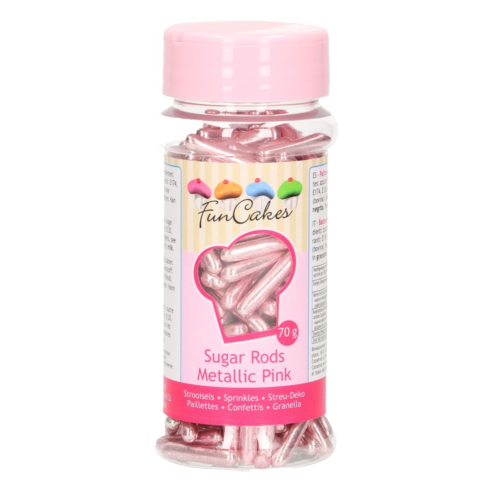 Fideos de Azúcar Rosa Metalizado XL