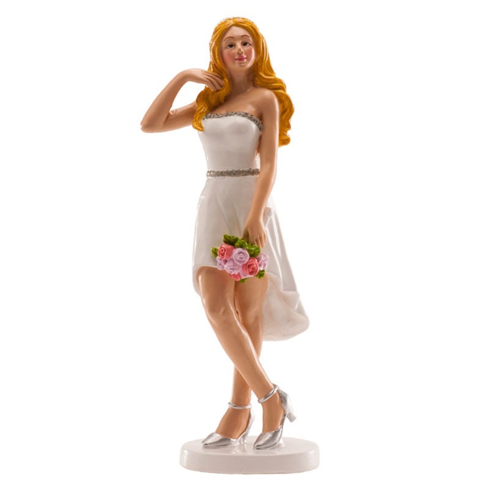 Figura de Boda Mujer con Vestido Corto 16 cm