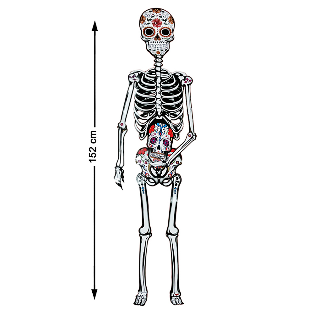 Figura de Cartón Articulado Esqueleto 152 cm