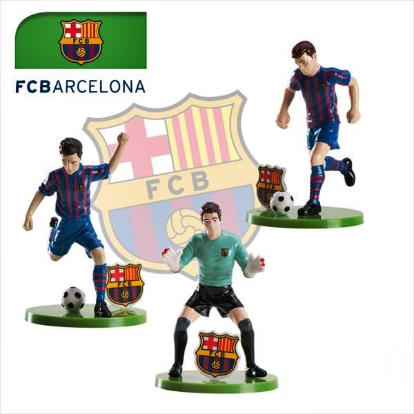 Set de 3 Figuras para tarta Barcelona 7cm