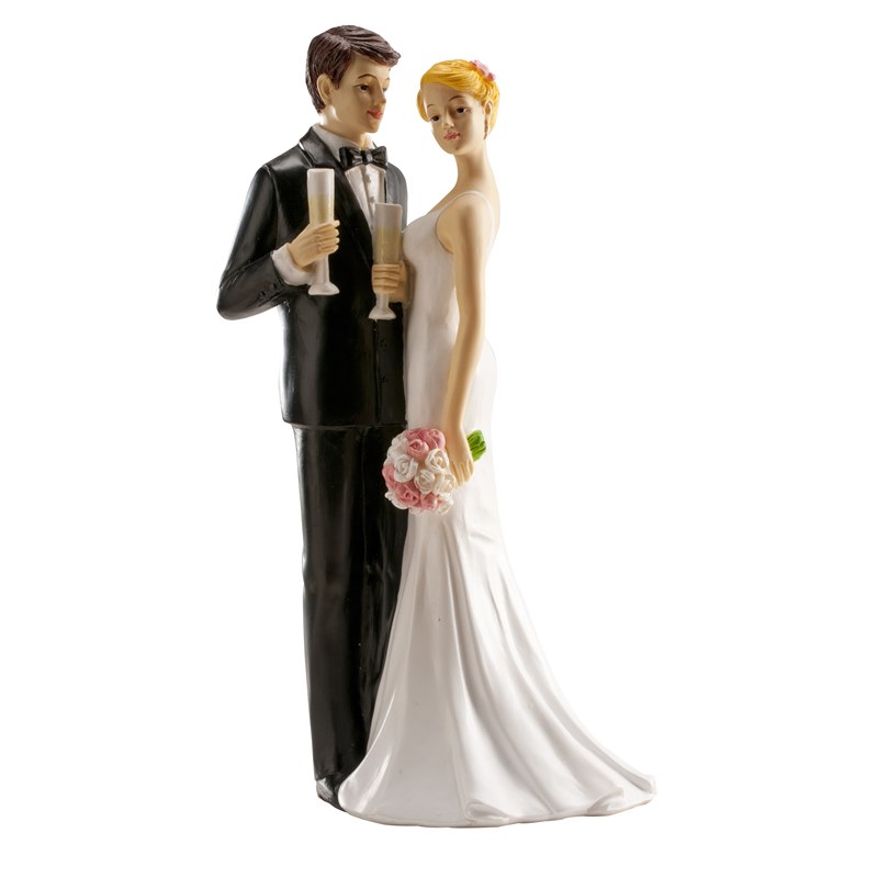 Variante 1 Figura de pareja de novios para tartas de boda 