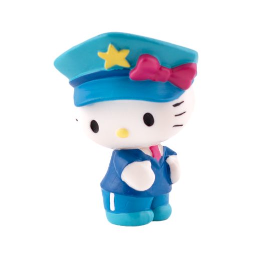 Figura para Tartas Hello Kitty Policía - Miles de Fiestas