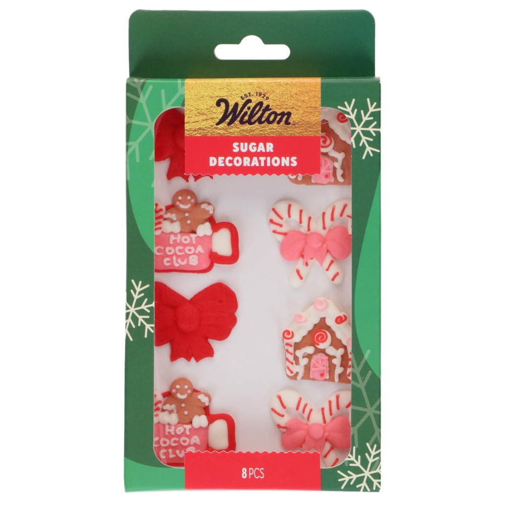 Decoraciones de Azúcar Dulce Navidad 8 ud - Wilton