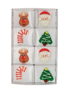 Figuras de azúcar navideñas