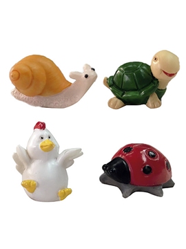 Figuritas Roscón de Reyes Animales 4 ud
