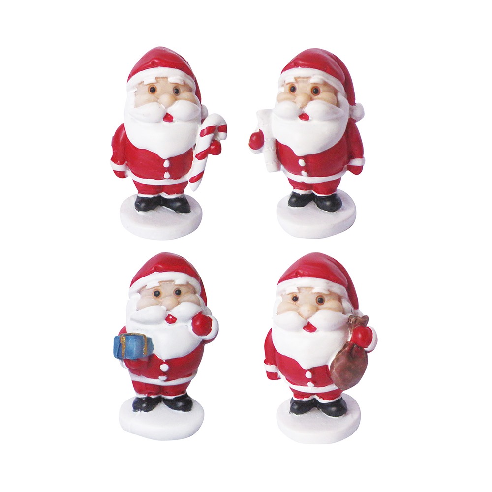 Figuritas Roscón de Reyes Papá Noel 4 ud