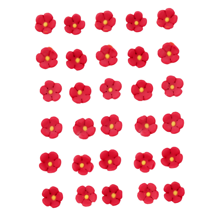 Flores de azúcar Rojas pequeñas