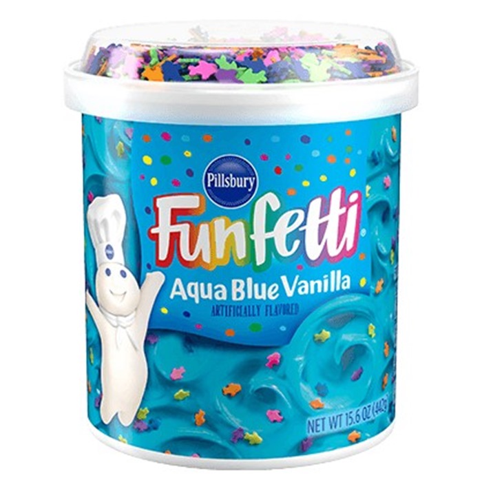 Frosting Azul de Vainilla con confetti