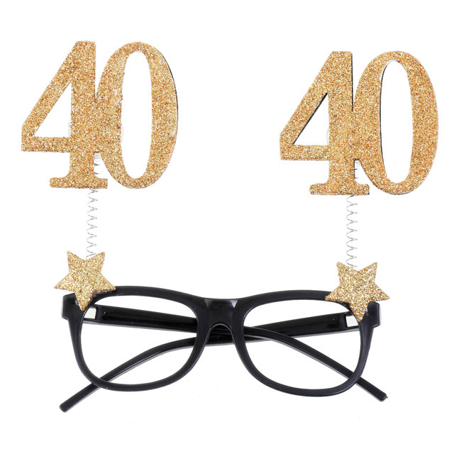 Gafas 40 Cumpleaños Dorado