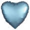 Globo Corazón Azul Acero Satinado 45 cm