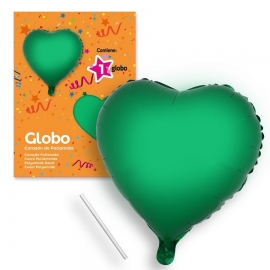 Globo Corazón Verde 44 cm