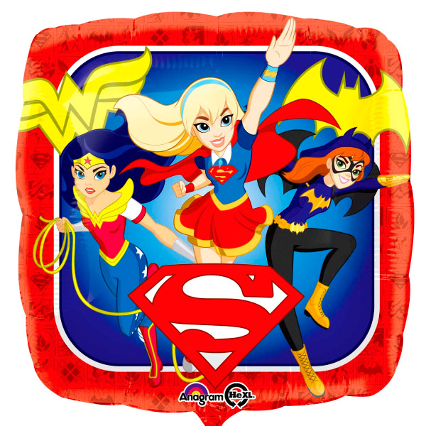 Globo Cuadrado Super Hero Girls 43 cm