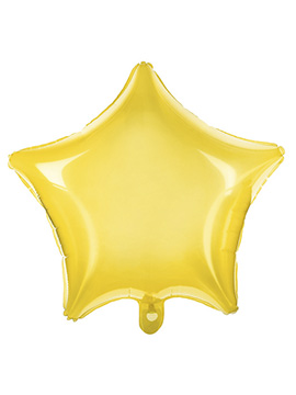 Globo Estrella Transparente Amarillo 48 cm