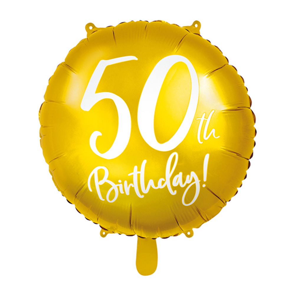 Globo de foil de 50 cumpleaños color Oro de 45 cm