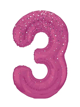 Globo Nº3 Rosa 86cm