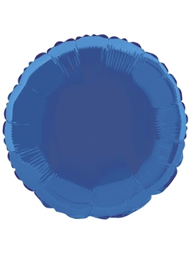Globo de Foil Redondo Azul Royal 45 cm