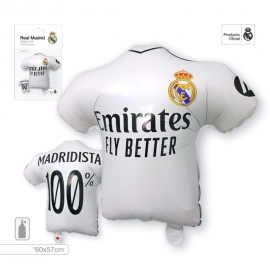 Globo Foil Camiseta Real Madrid 60 x 57 cm