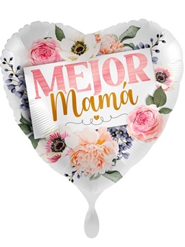 Globo Foil Corazón Felicidades Mamá 43 cm