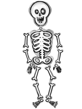 Globo Halloween esqueleto gigante 190cm