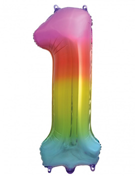 Globo Nº 1 Rainbow 86 cm