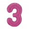 Globo Nº3 Rosa 86cm