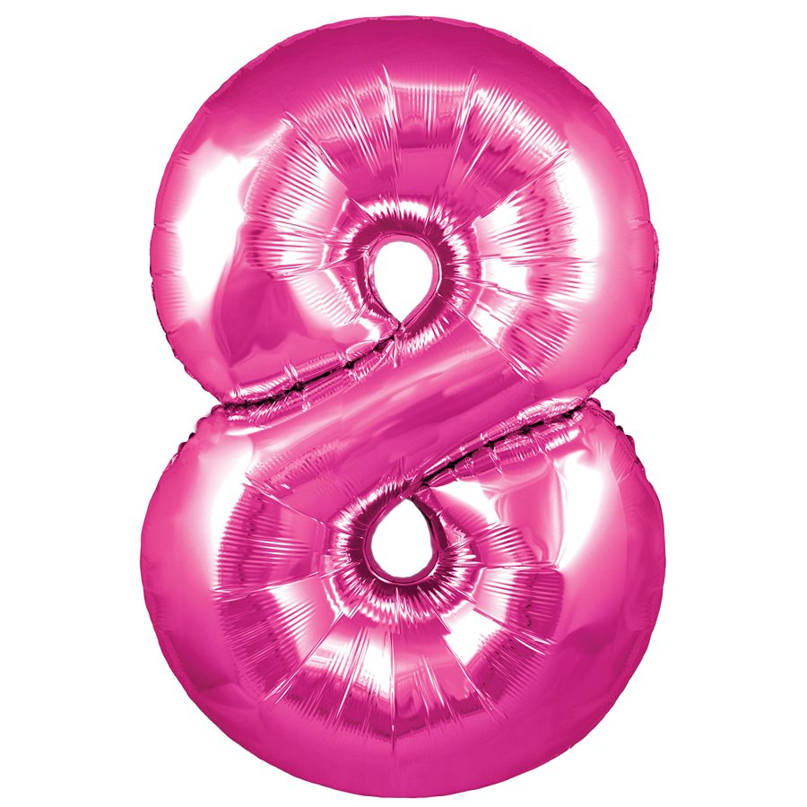 Globo Nº8 Rosa 76cm