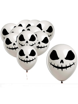 Juego de 10 globos Fantasmas 30 cm