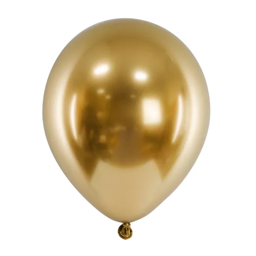 Globos de Látex Reflex Oro 46 cm - 5 ud