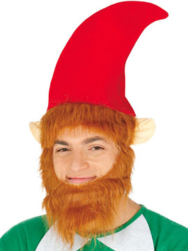 Gorro Rojo Elfo con Barba