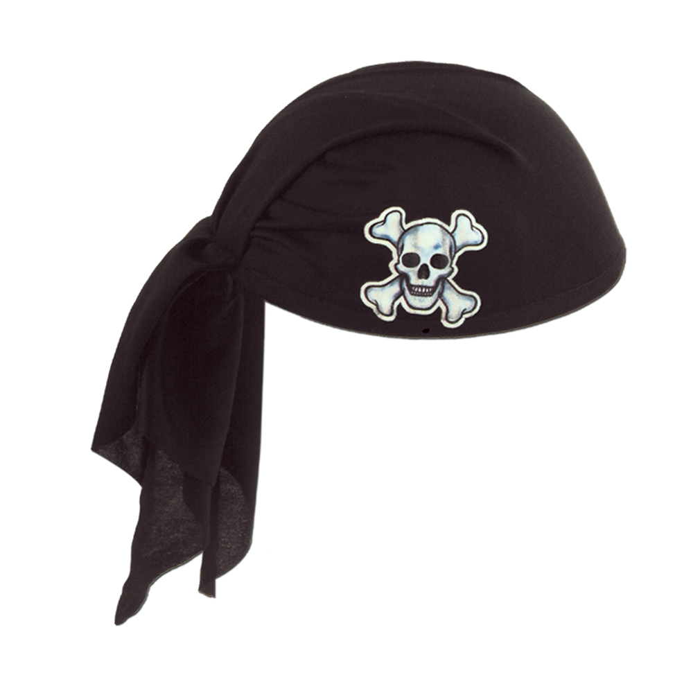 Sombrero Bandana Pirata Negro Mujer