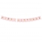 Guirnalda Happy Birthday rosa de 15x175 cm