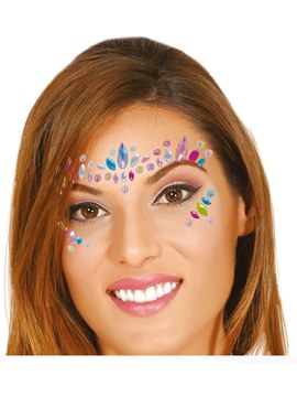 Joyas Faciales Adhesivas Multicolor