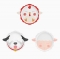 Juego 6 Platos Animales Granja 22 cm