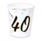 Juego 8 Vasos 40 Cumpleaños